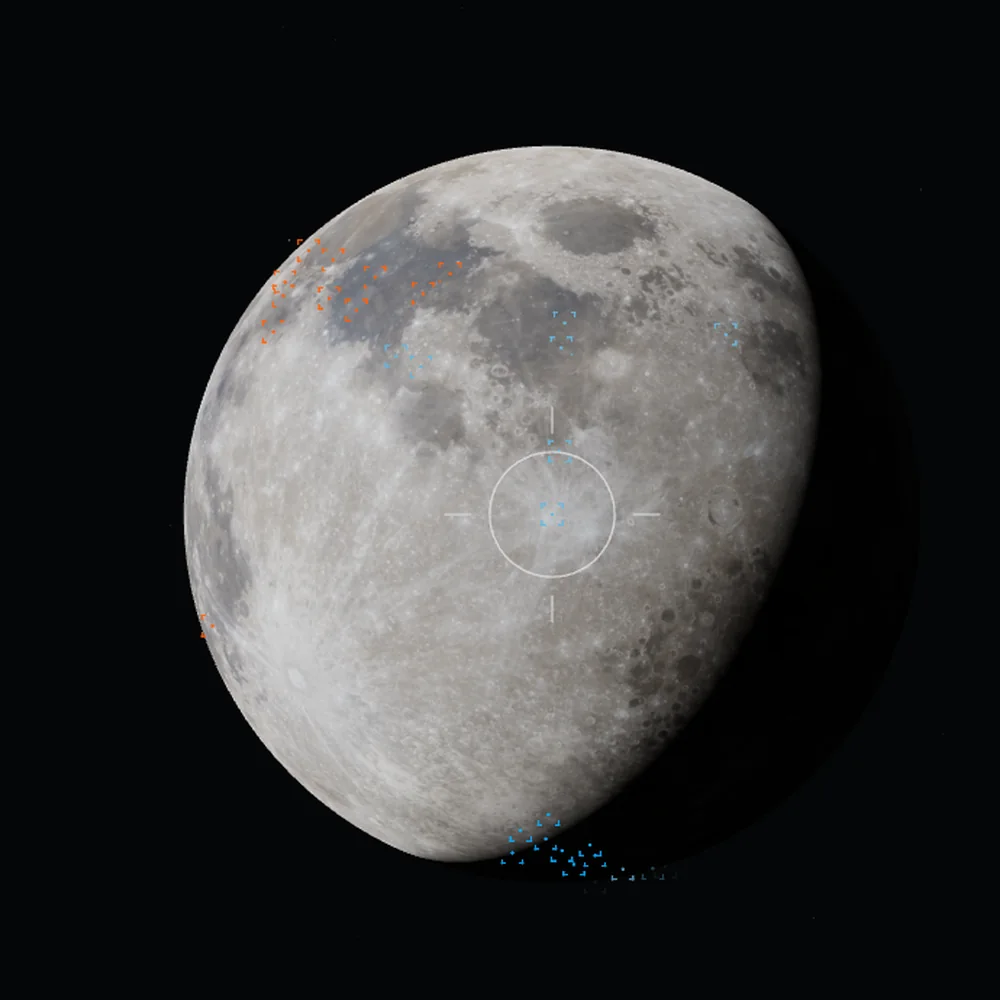 The Moon rendered by the MOONATLAS explorer with the camera centred on 31.134°S 52.578°E